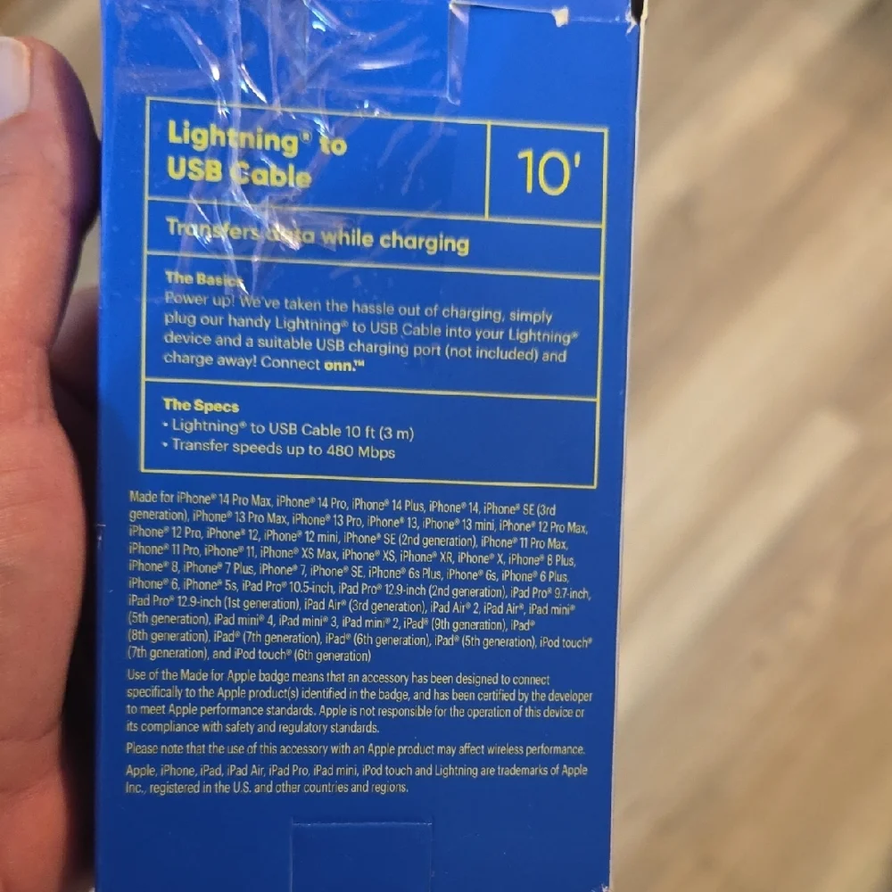 Onn Lightning to USB Cable
